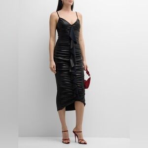 Chiara Boni La Petite Robe
Sleeveless Ruched Ruffle Midi Dress size 4